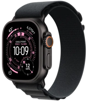 Apple Watch Ultra 3 GPS + Cellular 49mm Black Titanium Case with Black Alpine Loop - Large,Model A3281