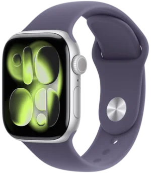 Apple Watch Series 11 GPS 42mm Silver Aluminium Case with Purple Fog Sport Band - M/L,Model A3331