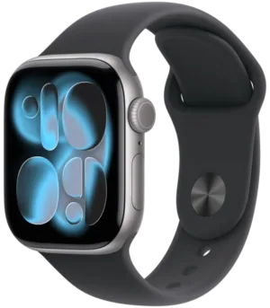 Apple Watch Series 11 GPS + Cellular 42mm Space Grey Aluminium Case with Black Sport Band - S/M,Model A3335