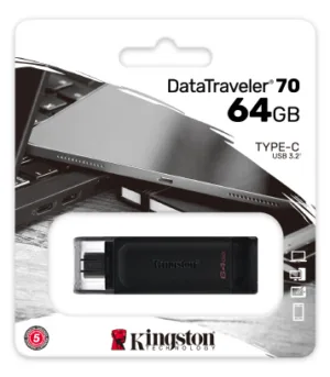 Kingston 64GB USB-C 3.2 Gen 1 DataTraveler 70