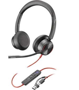 Poly Blackwire 8225 Stereo Microsoft Teams Certified USB-C ANC Headset