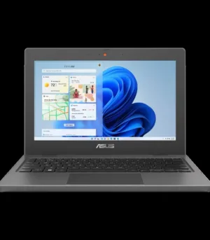 ASUS BR1100CKA / 11.6-inch HD (1366 x 768) 16:9 / Intel® Celeron® N4500 Processor 1.1 GHz (4M Cache  up to 2.8 GHz  2 cores) / DDR4 4GB (4GB DDR4 on board) / 128G eMMC / Intel® UHD Graphics / Windows 11 Home / Dark Grey / 1Y Pick up/ return